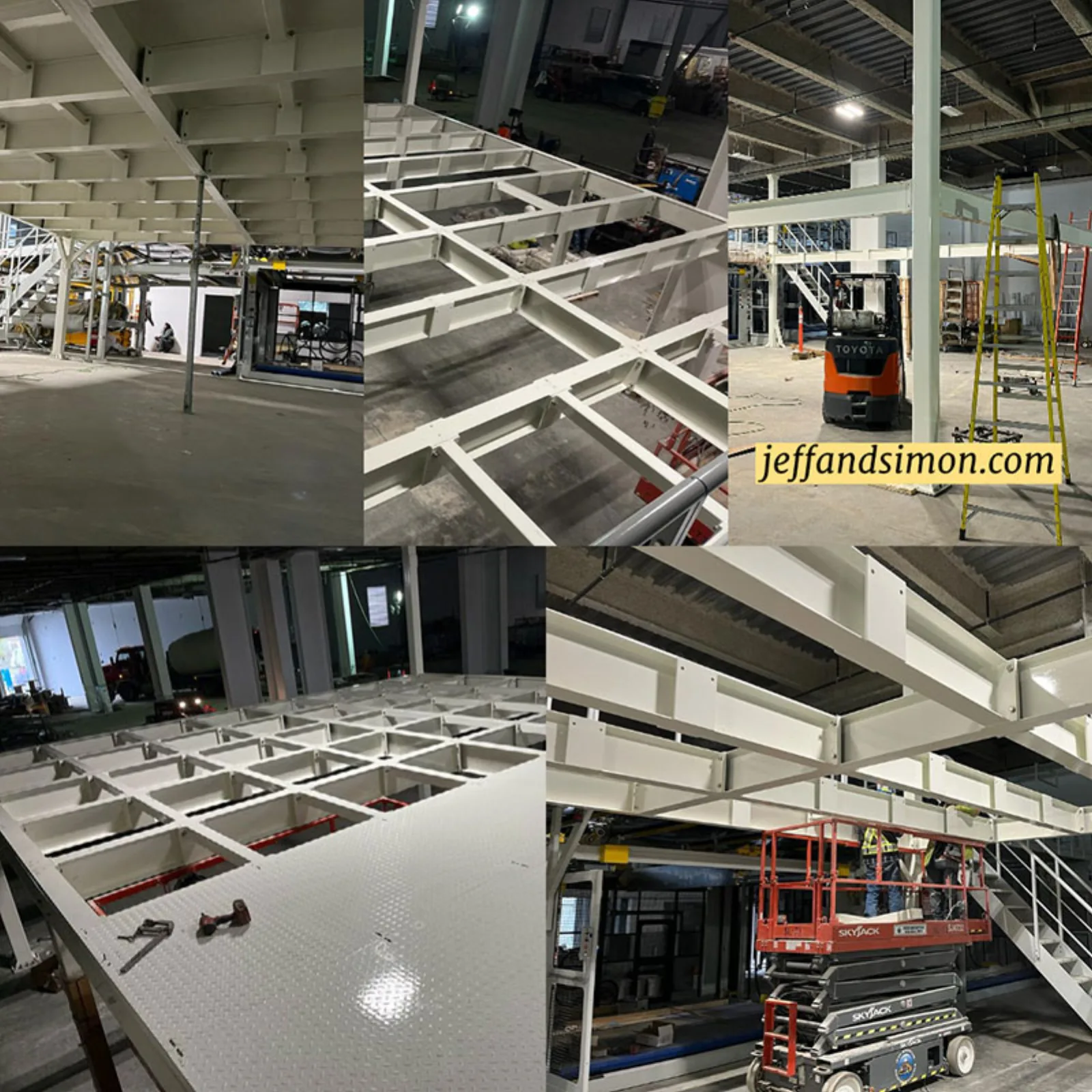 Machinery platform installation with custom fabricated steel