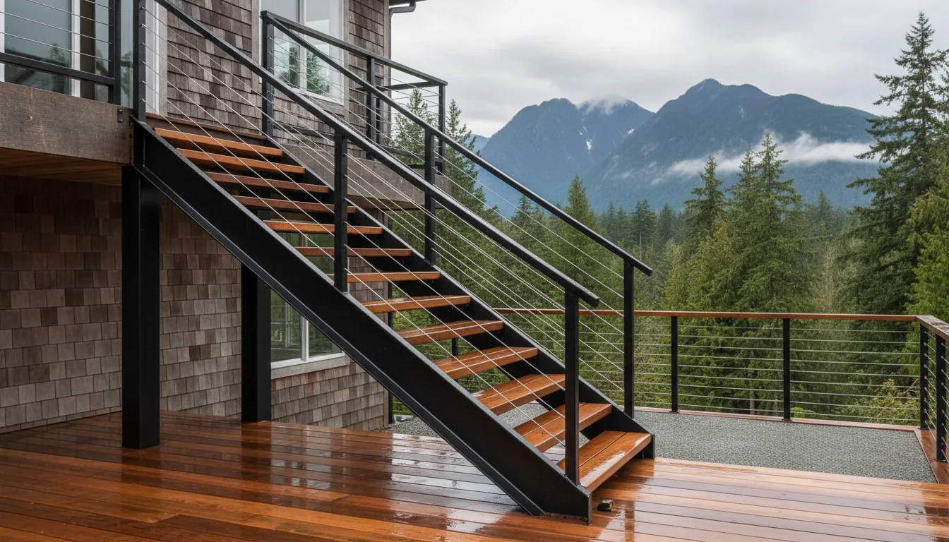 Exterior Steel Stairs on the Coast: Vancouver Finish Strategy