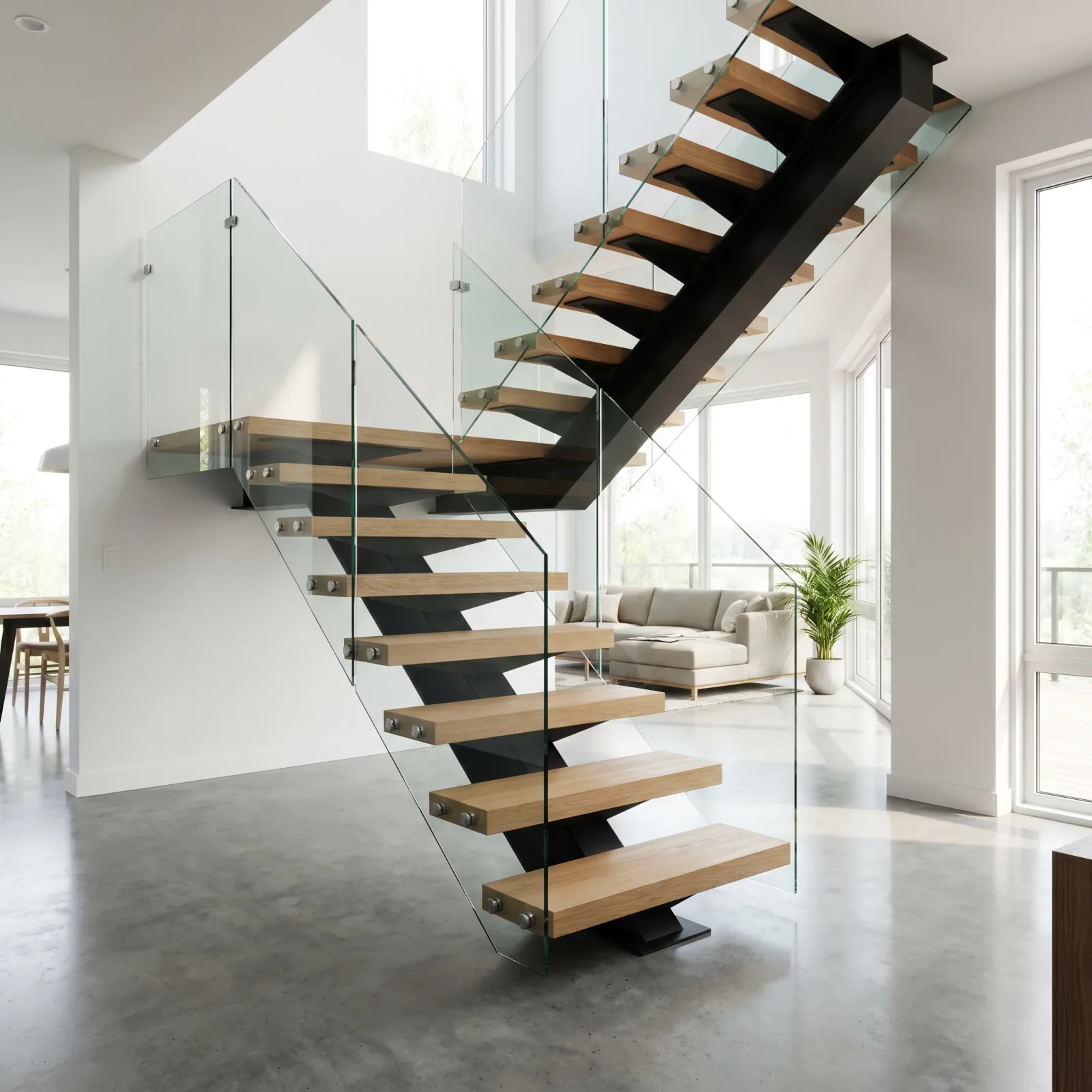 Mono Stringer Staircase fabricated in Vancouver