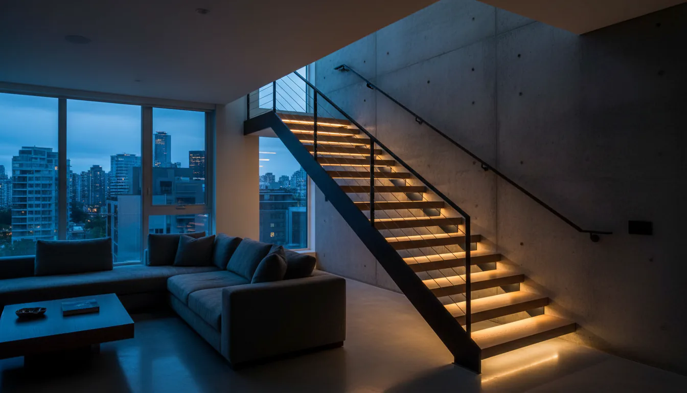 Integrated LED Stair Lighting for Vancouver Homes