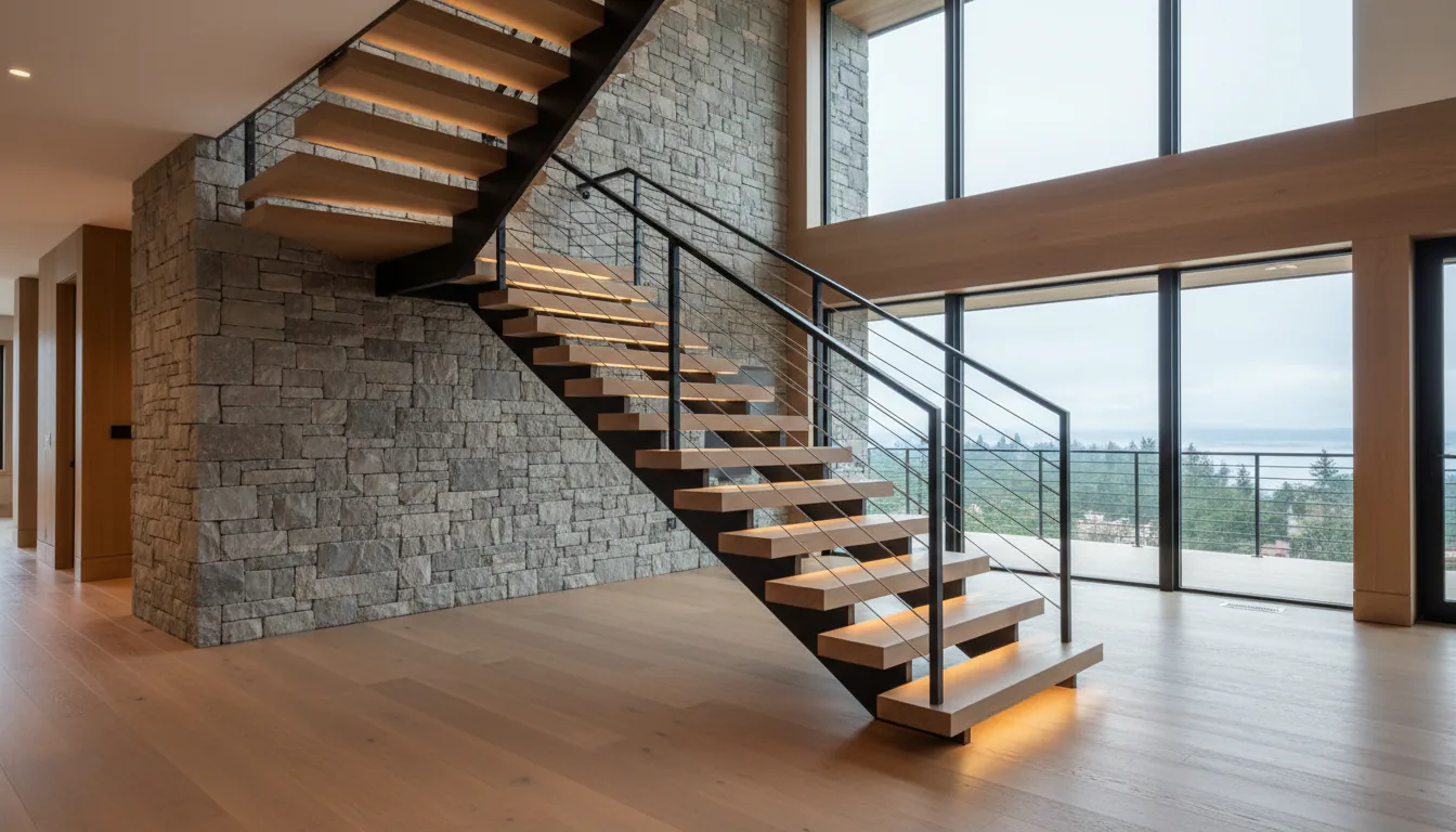 Luxury Stair Trends Vancouver Custom Homes 2026