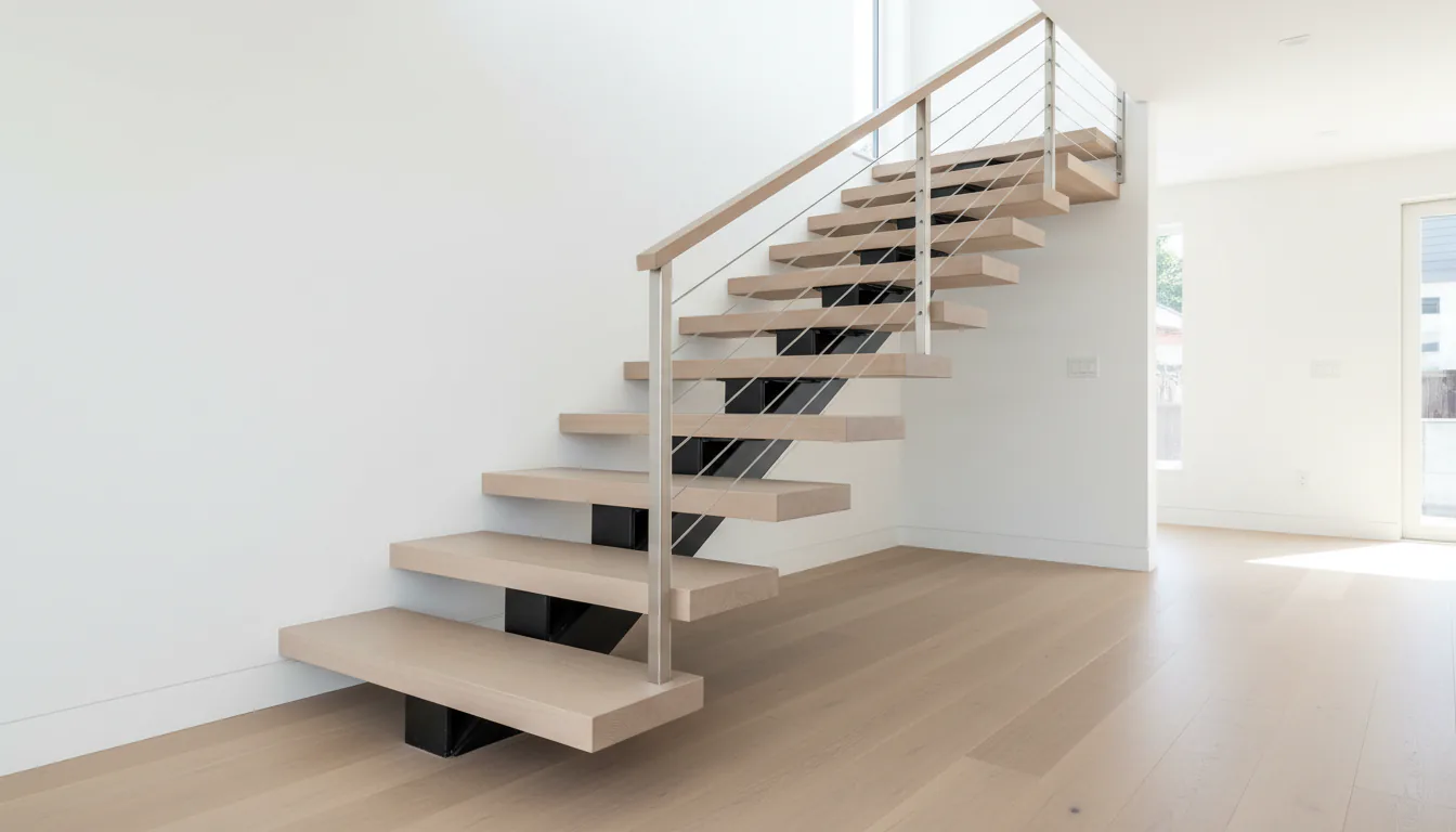 Mono Stringer vs Double Stringer Floating Stairs