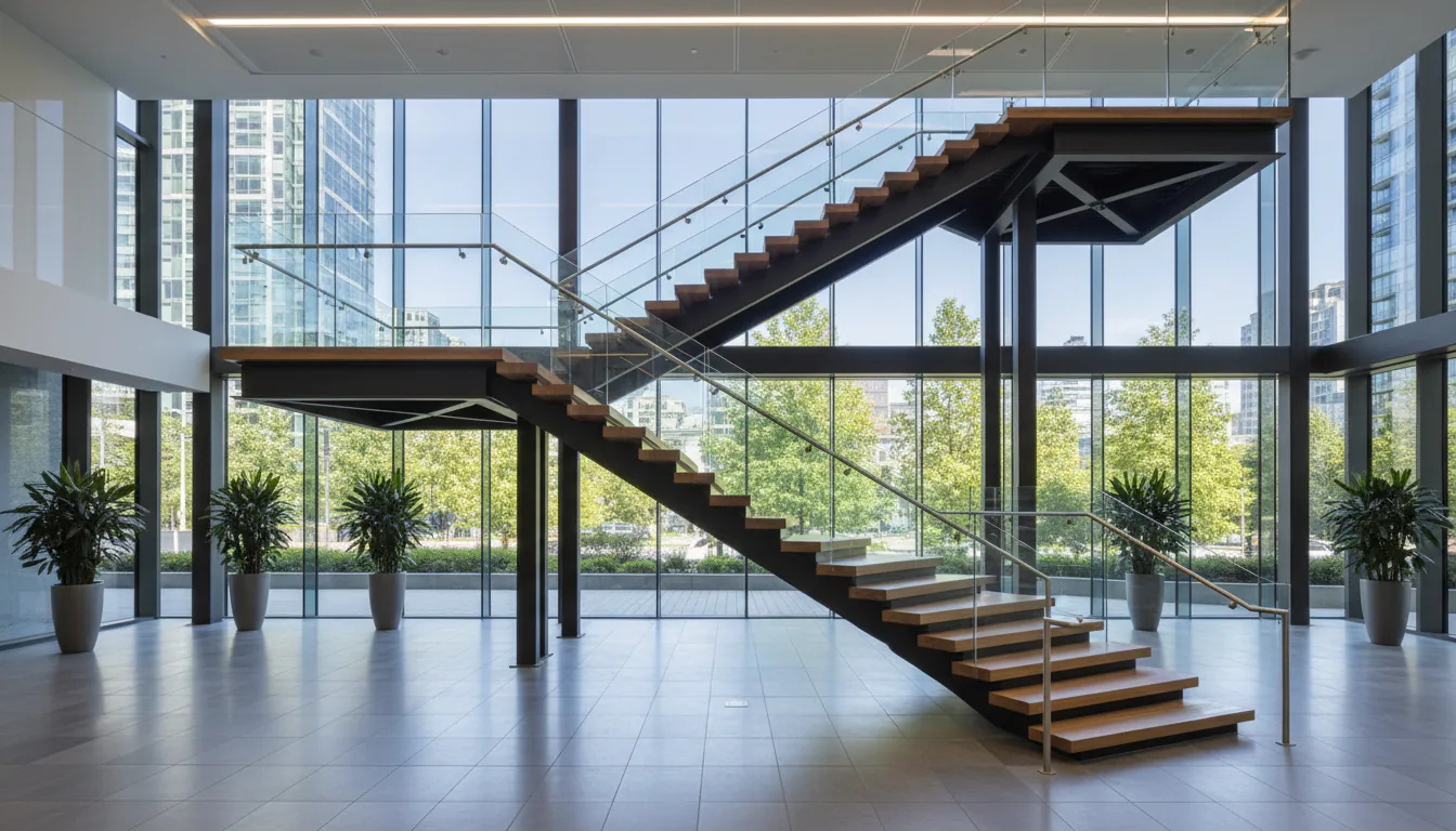 Monumental Stair Design for Vancouver Office and Hotel Lobbies