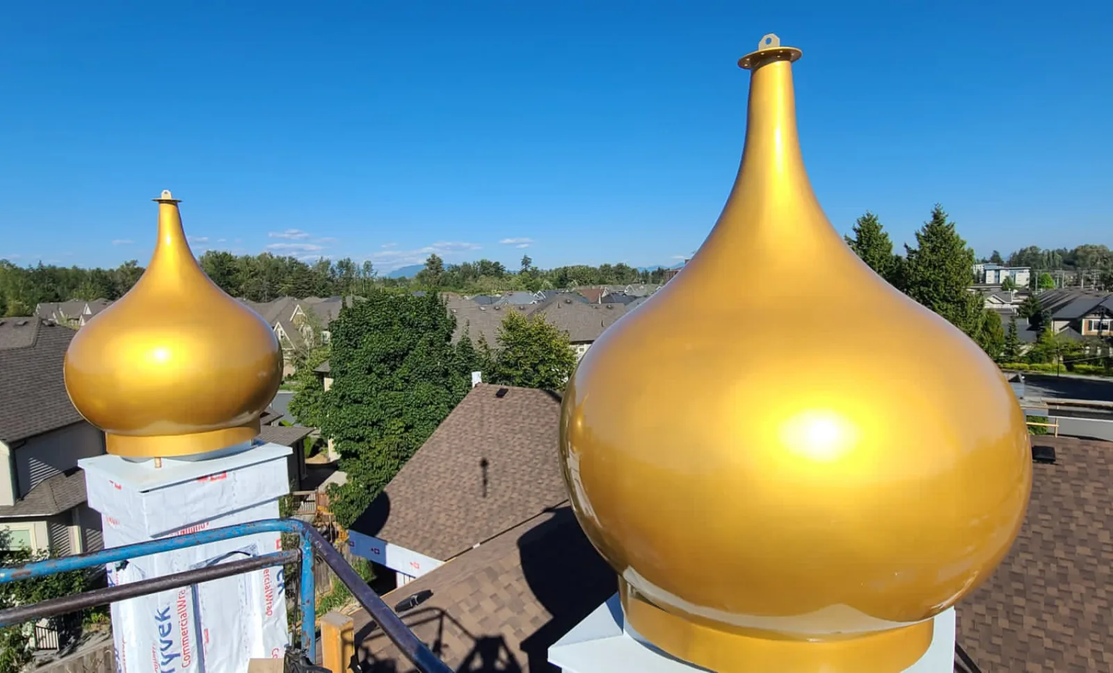 Structural steel framing for St. Herman of Alaska Orthodox Church in Metro Vancouver
