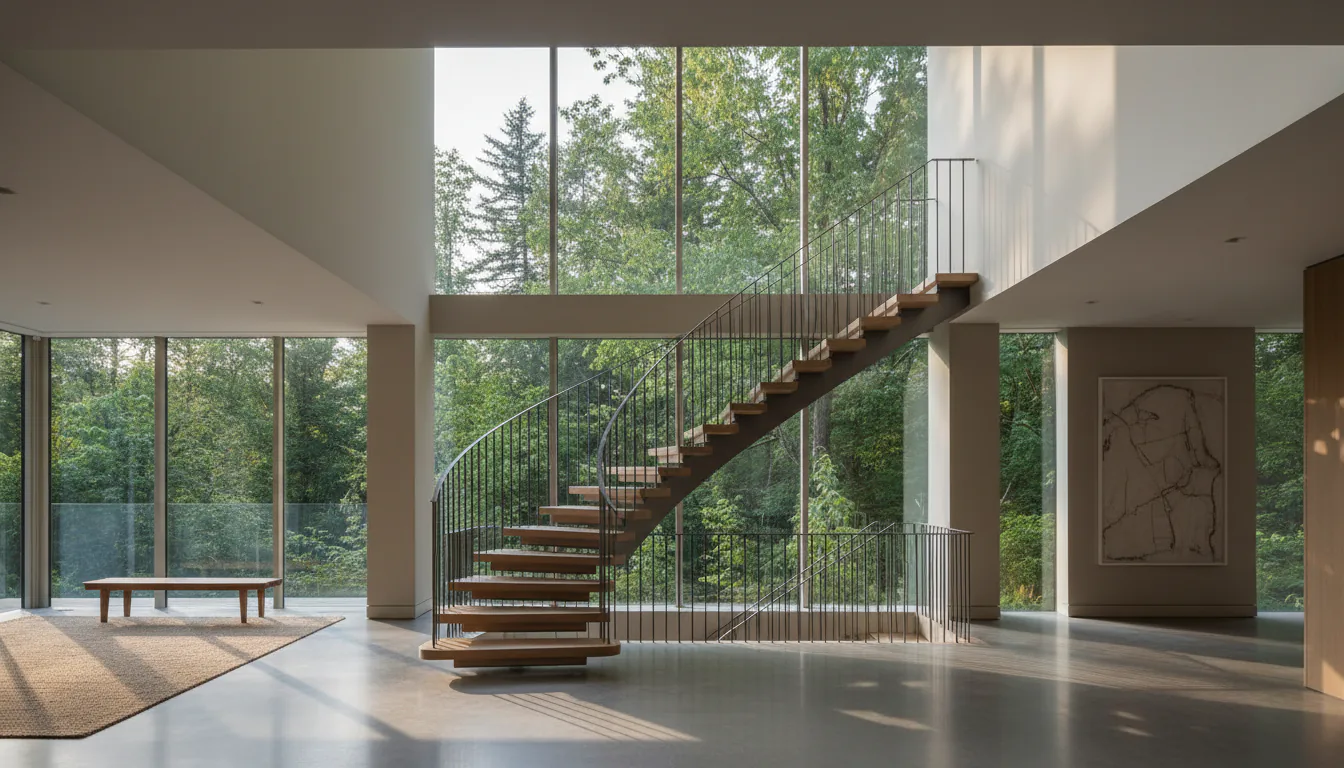 Sculptural Statement Staircases in Vancouver Custom Homes