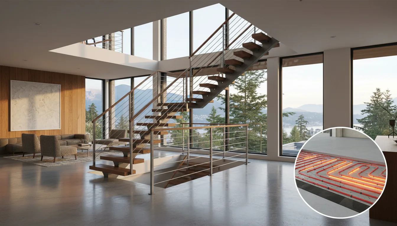 Steel Stairs Over Radiant Floor Heating in Vancouver: The Coordination Story