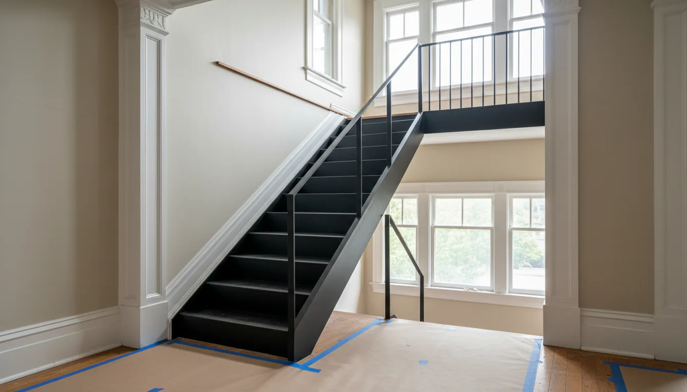 Putting a Steel Stair Into a House That Was Not Built For One
