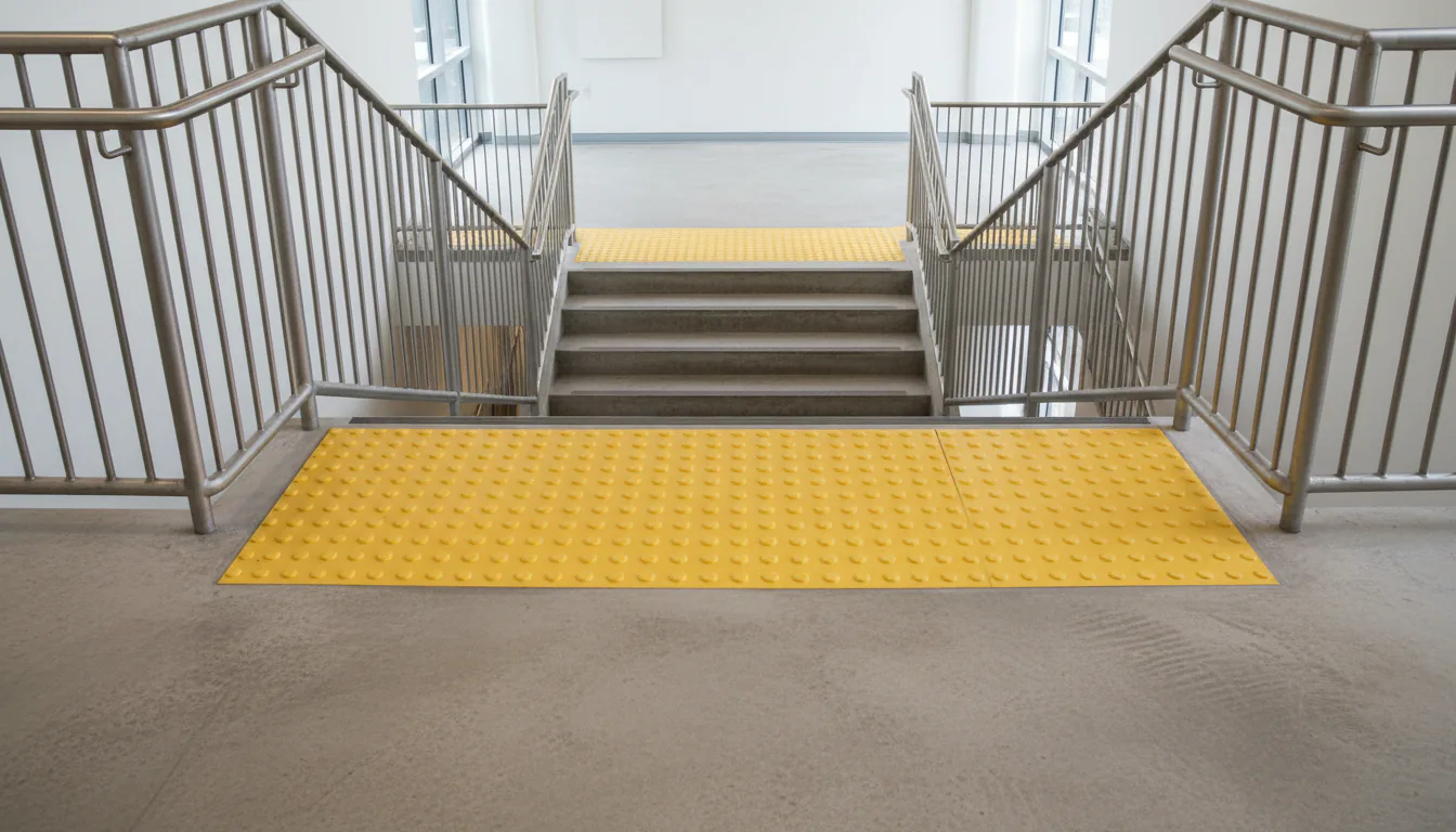 Tactile Indicators at Stairs: What They Are and How They Meet the Steel