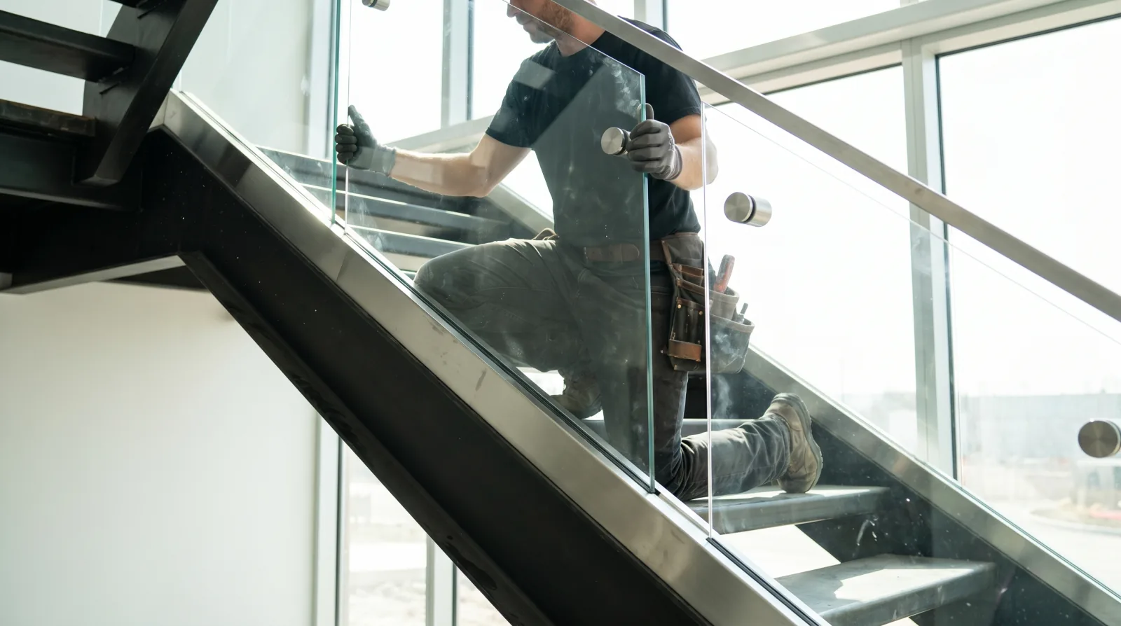 Glass railing coordination, video coming soon