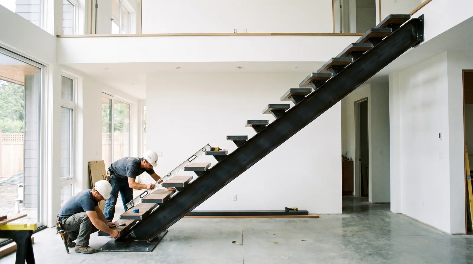 Mono stringer stair install planning, video coming soon